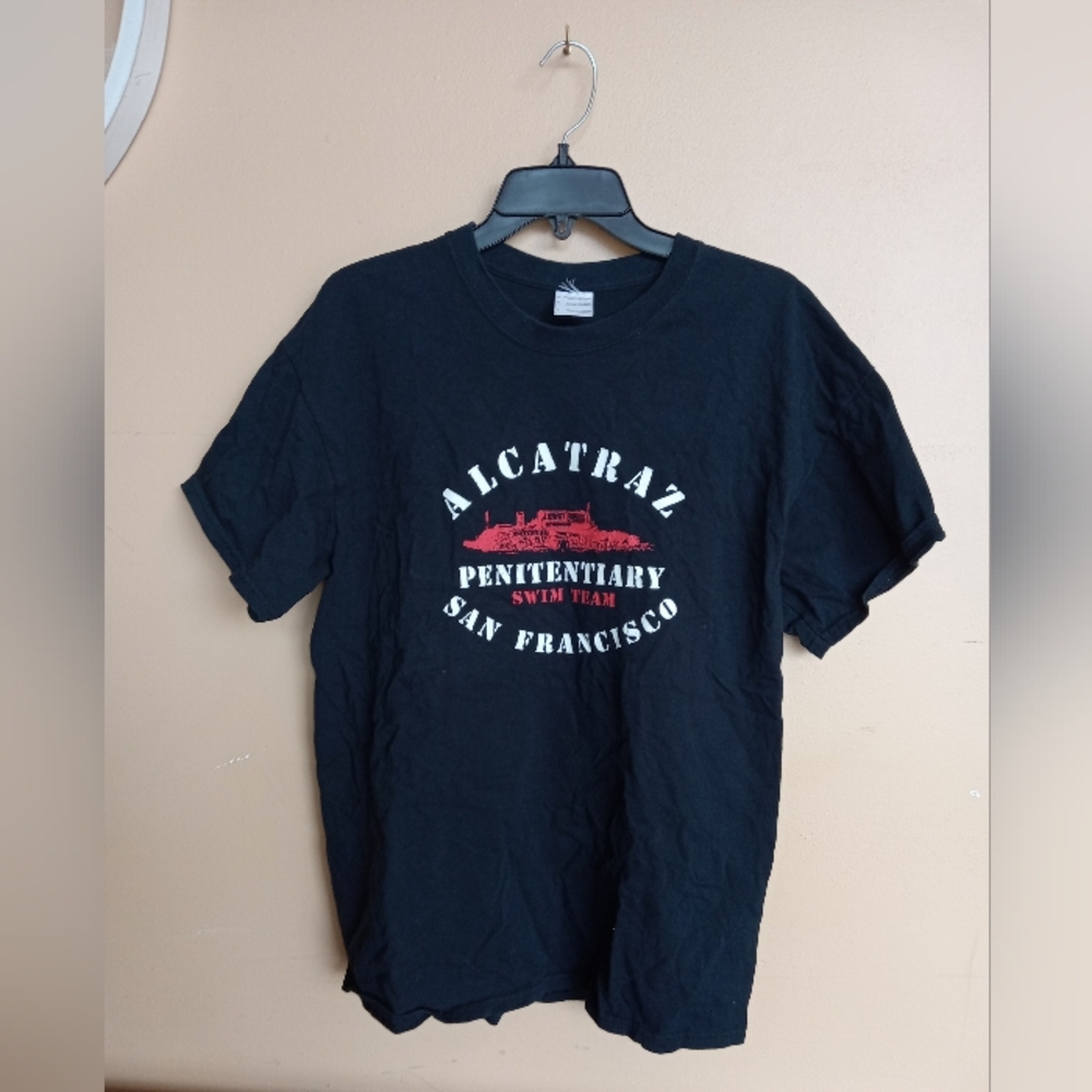 Alcatraz Swim Team Black Graphic T-Shirt